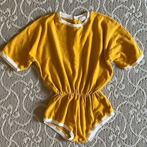 Teri cloth mustard yellow romper